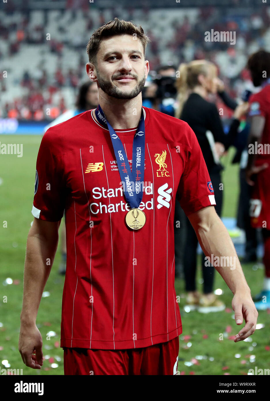 Liverpool's Adam Lallana during the UEFA Super Cup Final at Besiktas Park,  Istanbul Stock Photo - Alamy