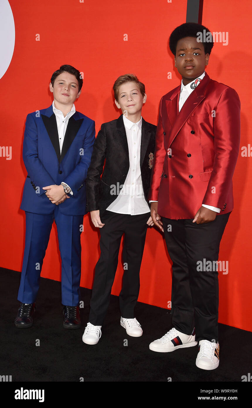 WESTWOOD, CA - AUGUST 14: (L-R) Brady Noon, Jacob Tremblay and Keith L ...