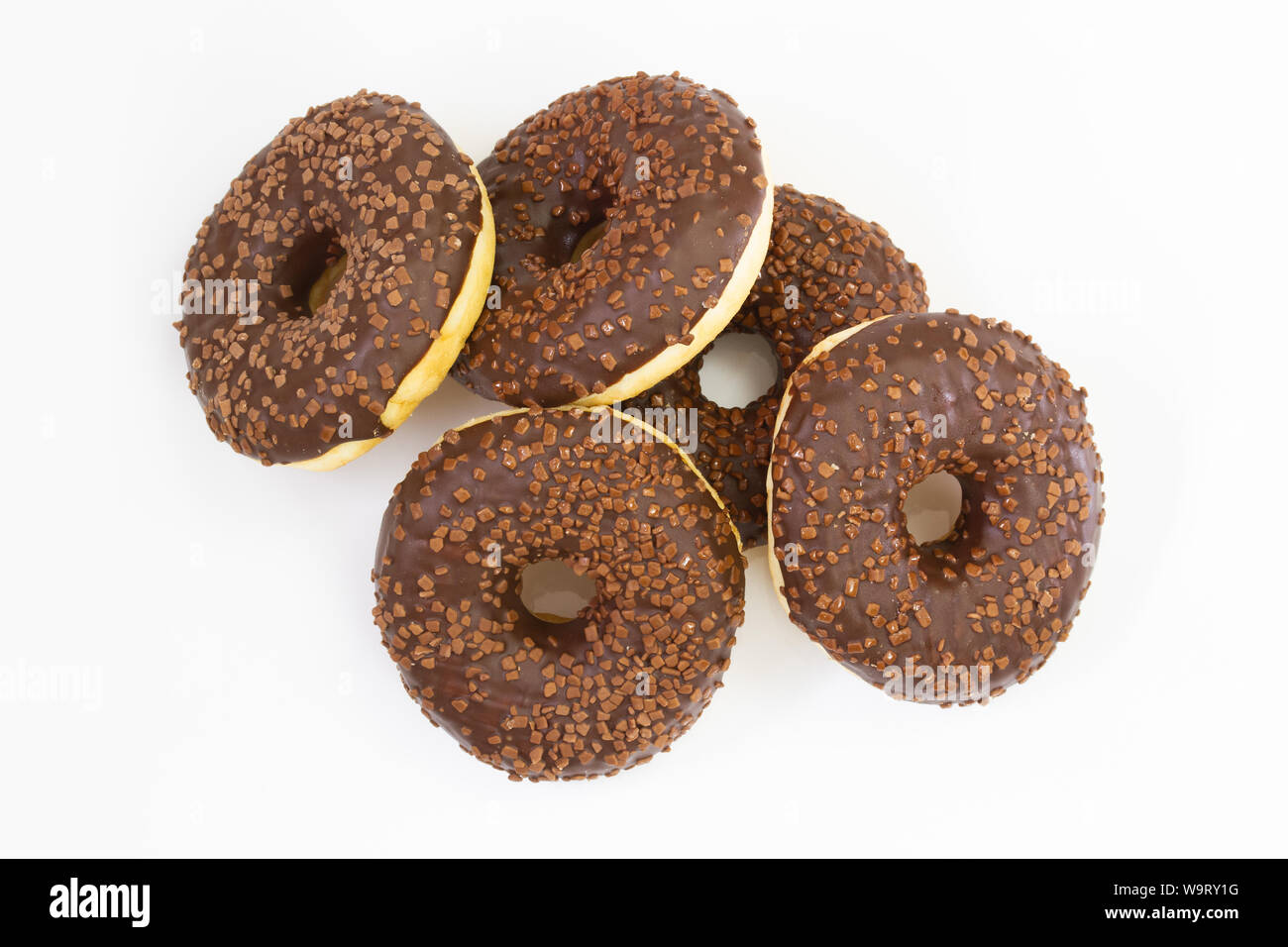 chocolate donut isolated on a white background Stock Photo - Alamy