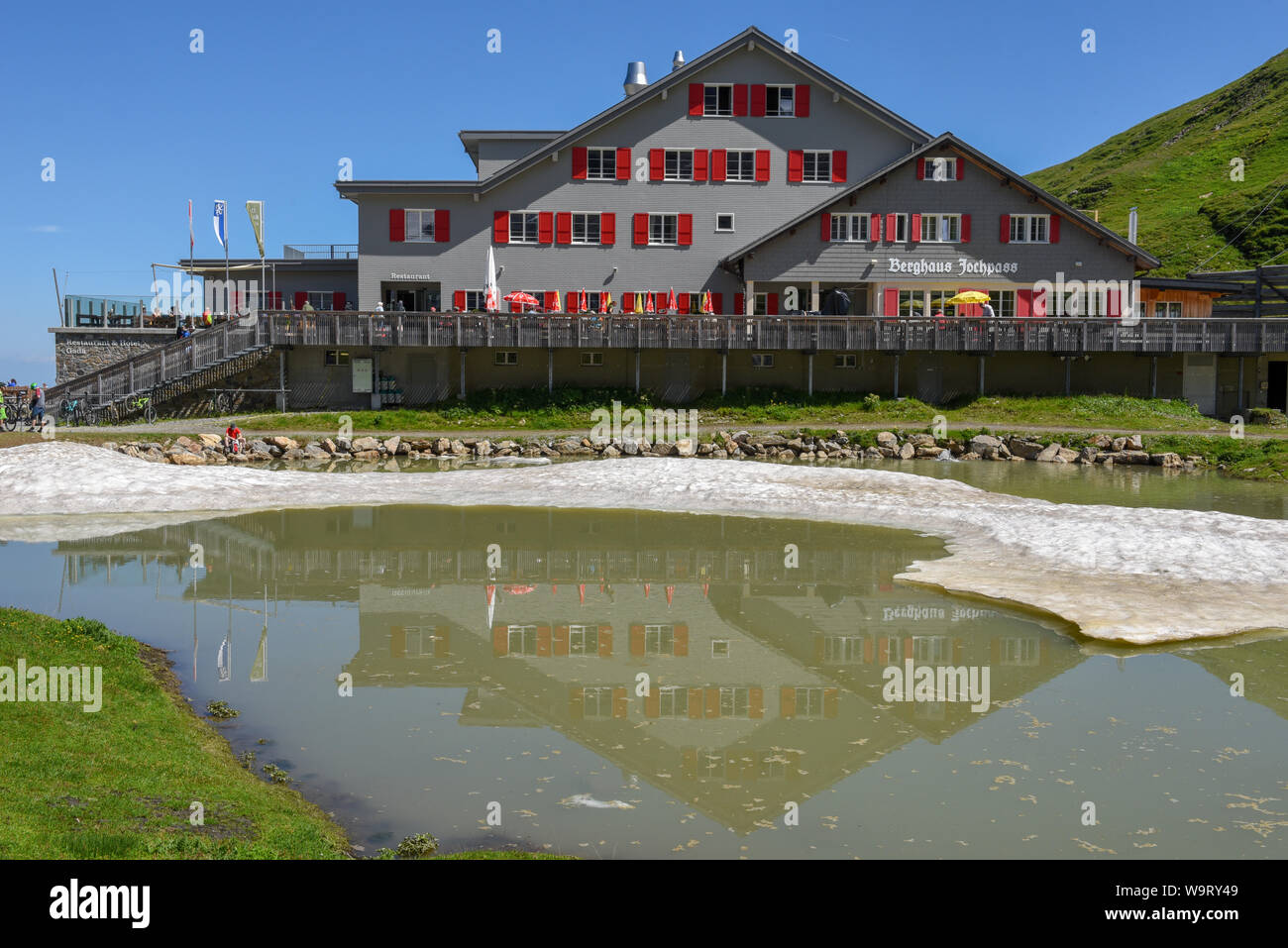 Jochpass, Switzerland - 4 august 2018: hotel and restaurant Jochpass over  Engelberg in the Swiss Alps Stock Photo - Alamy