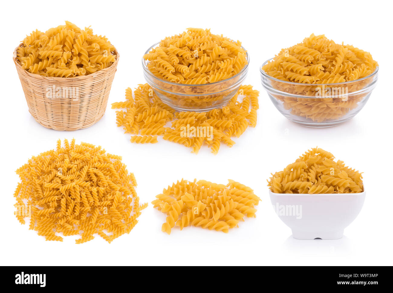 Pasta isolated on white background Stock Photo - Alamy