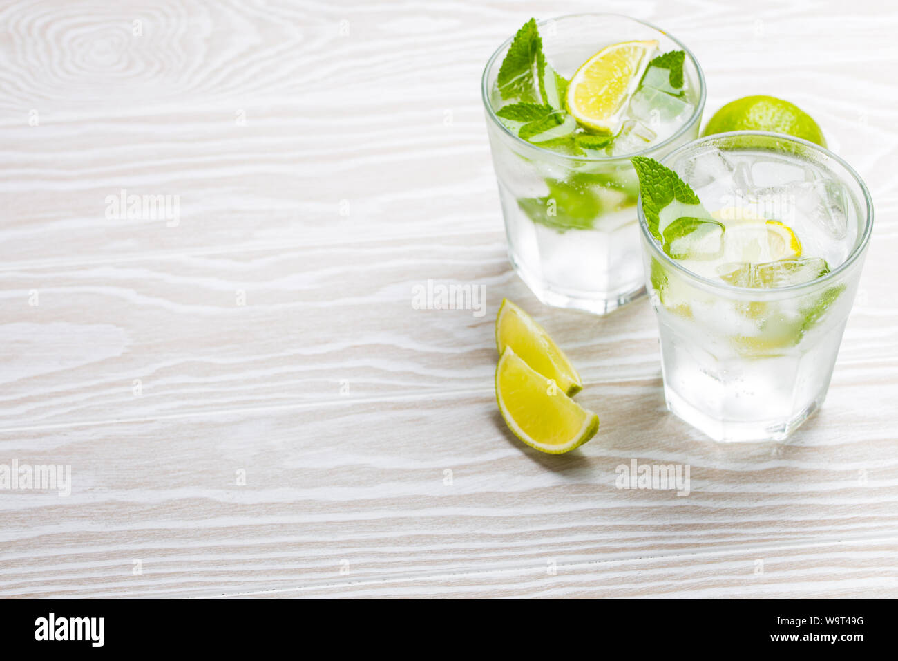 Summer drinks with ice Stock Photo - Alamy