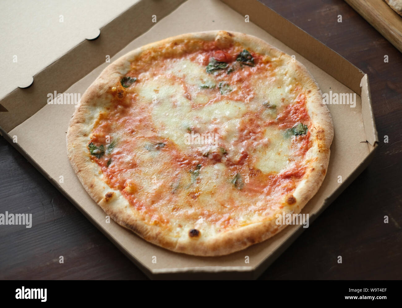 Food. Delicious pizza on the table Stock Photo