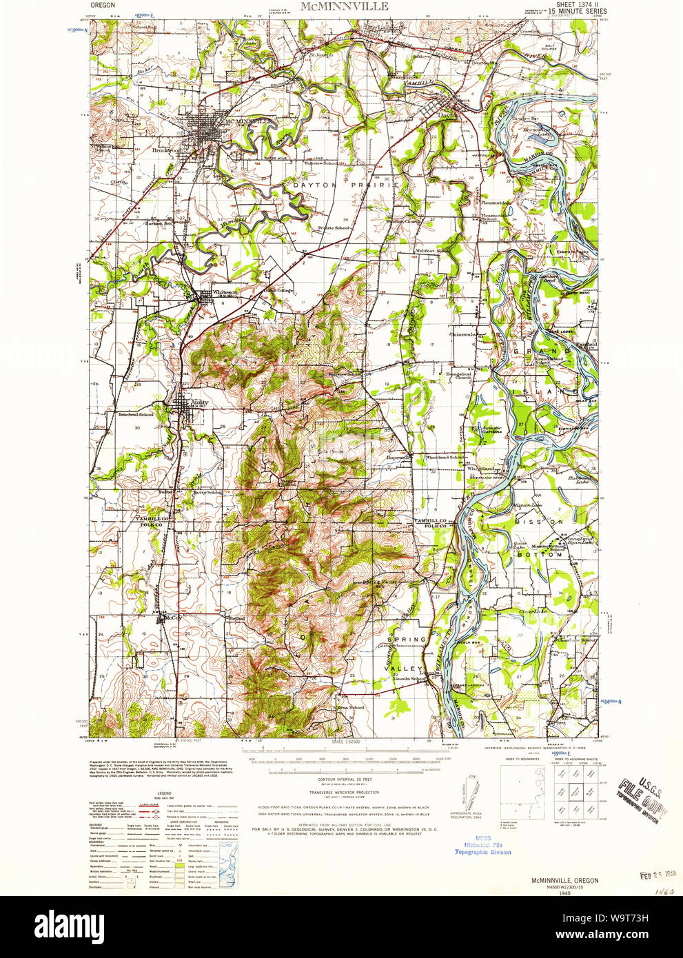 Oregon Water Rights Map Map Of Mcminnville Oregon Hi-Res Stock Photography And Images - Alamy