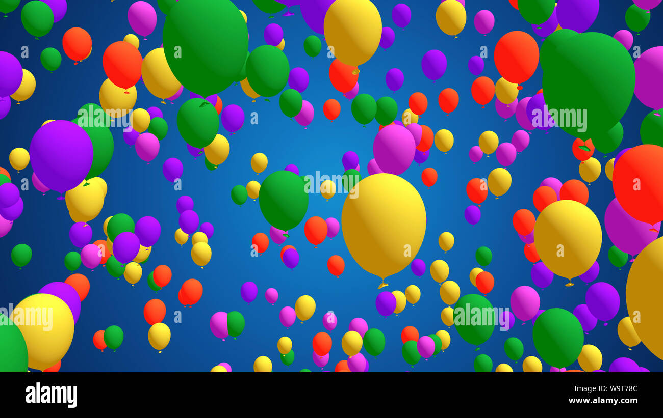 Flying balloons green screen background hi-res stock photography and ...