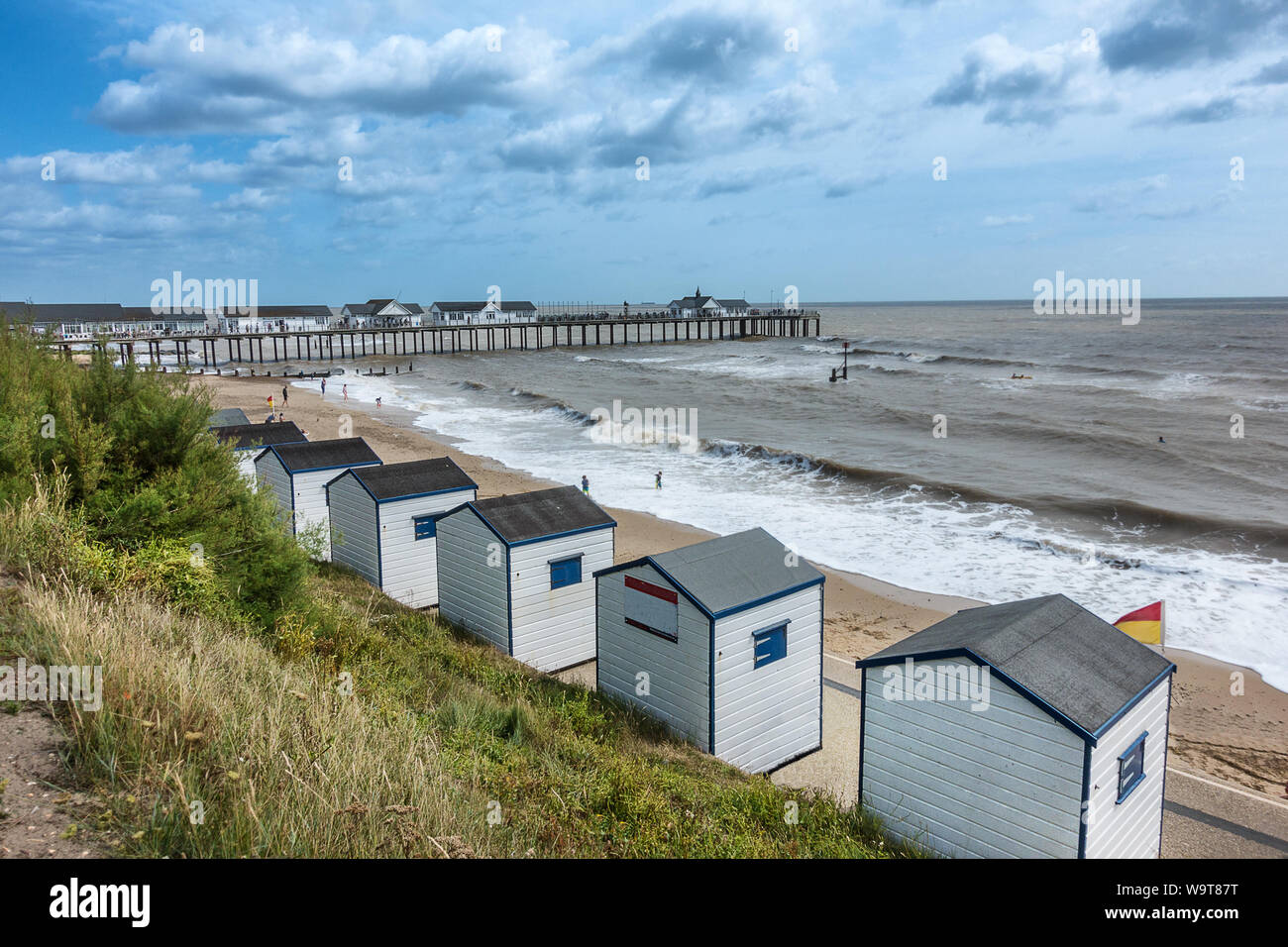 Beach huts in Southwold East Anglia England Stock Photo