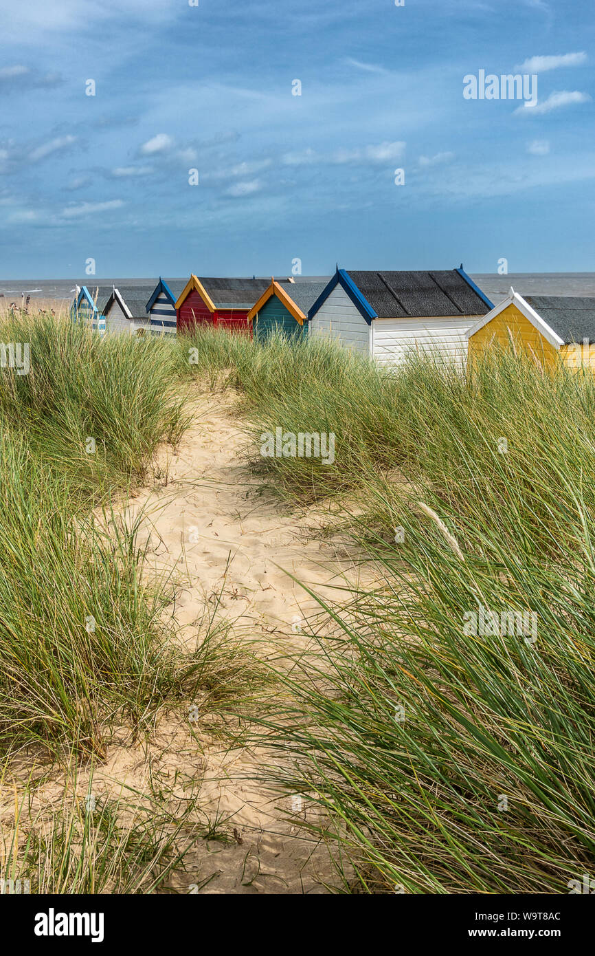 Beach huts in Southwold East Anglia England Stock Photo