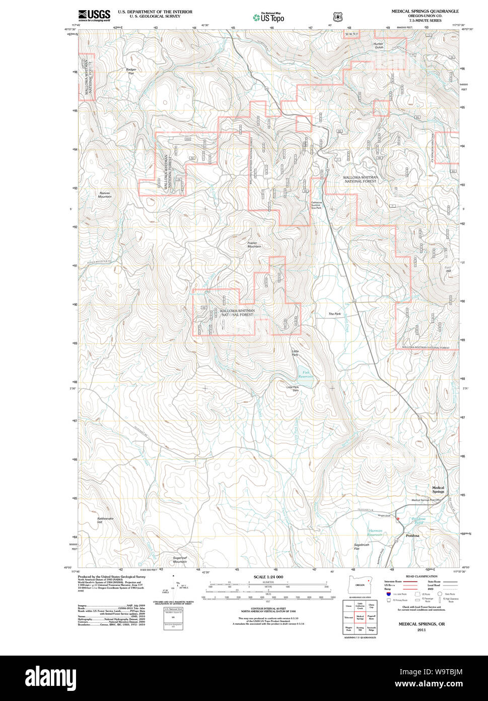 Medical springs oregon map Cut Out Stock Images & Pictures Alamy