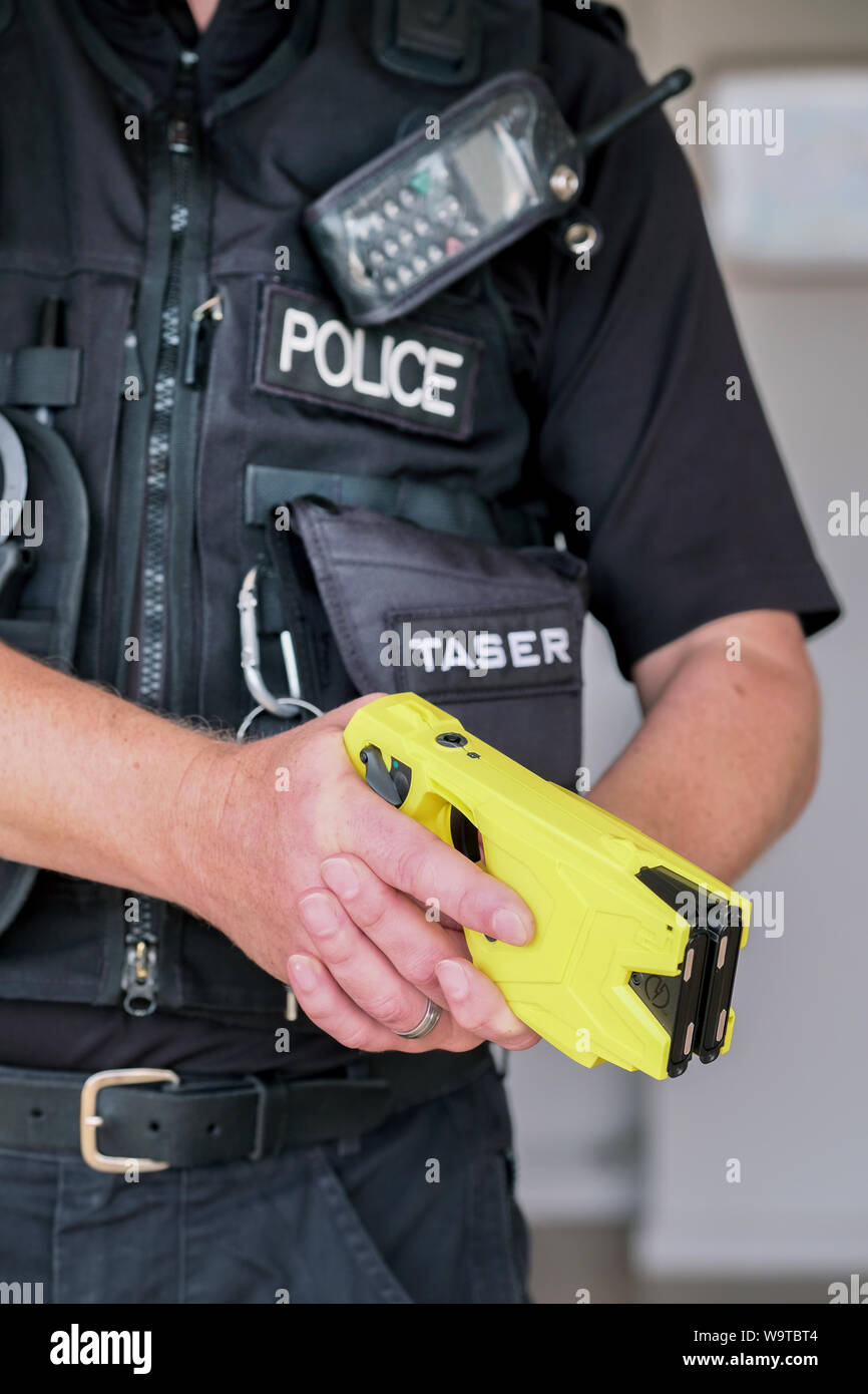 Police Tazer Stun Gun Isolated On Stock Photo 30667057