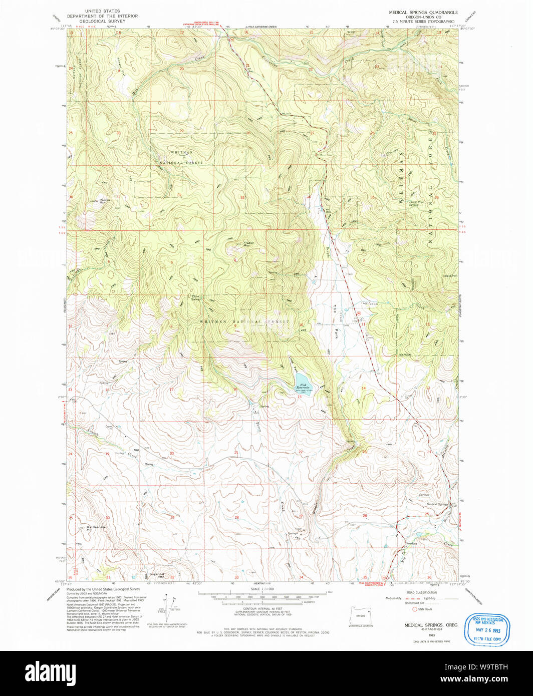 Medical springs oregon map Cut Out Stock Images & Pictures Alamy