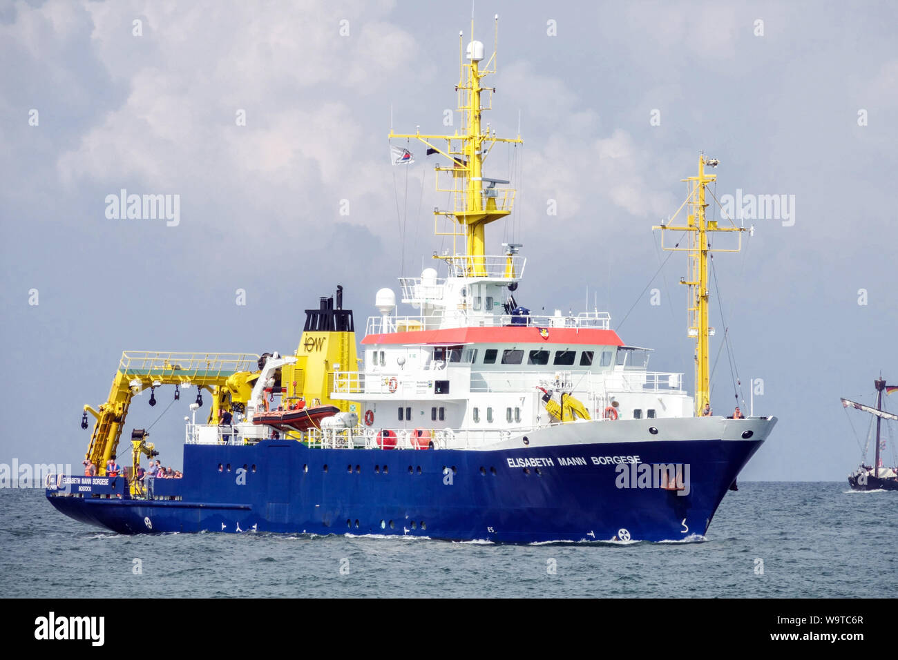 Elisabeth Mann Borgese ship, Multi-purpose research vessel in Baltic Sea Stock Photo