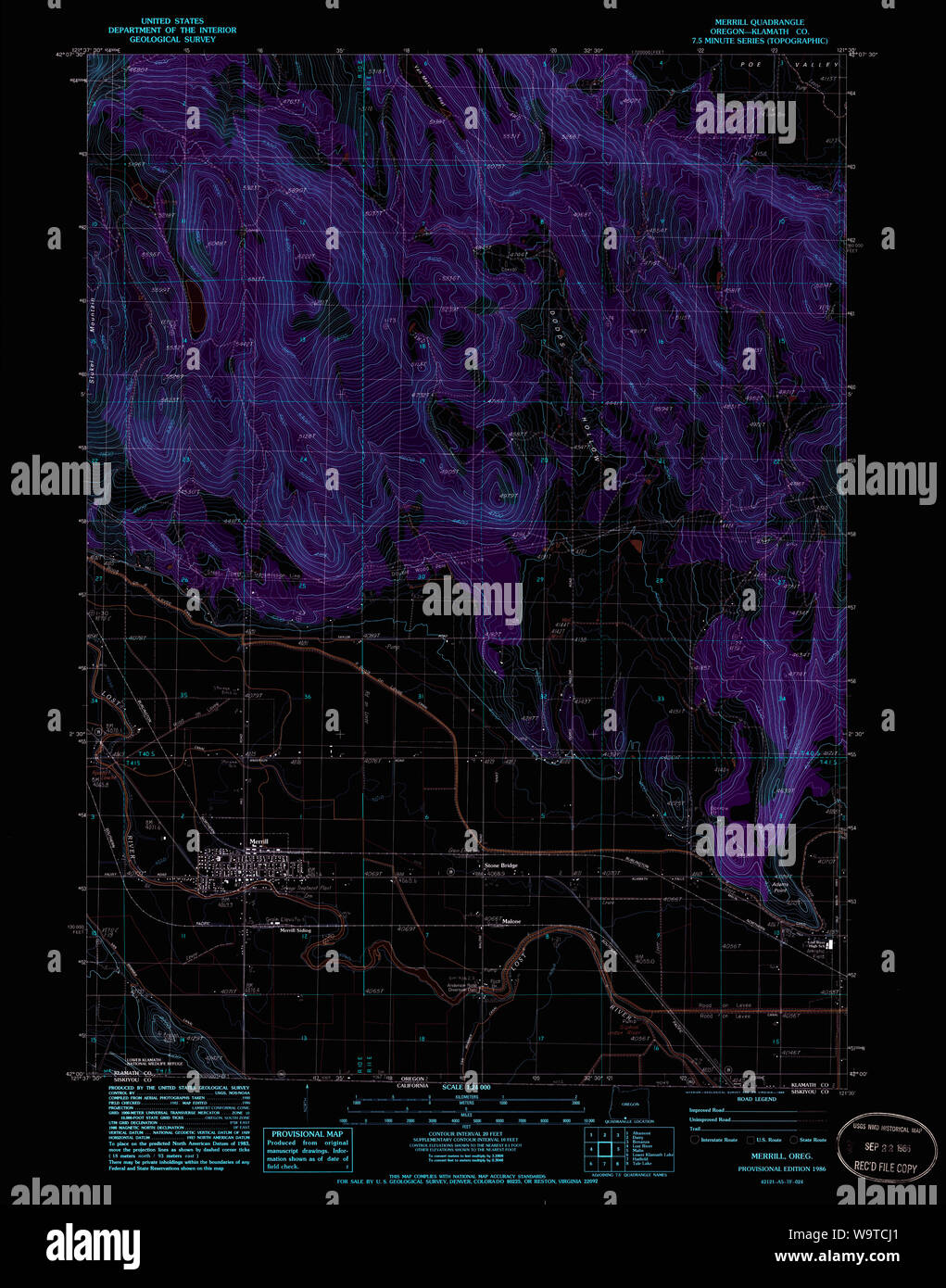 Map of merrill oregon hires stock photography and images Alamy