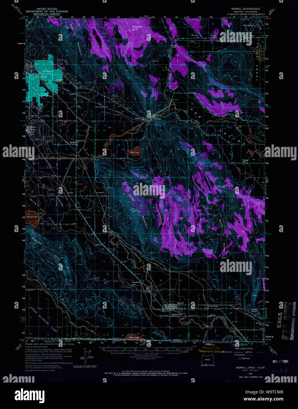 Merrill oregon map hires stock photography and images Alamy