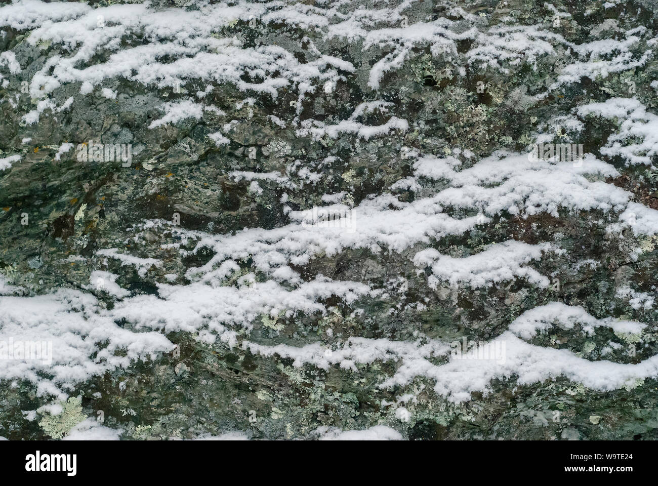 Background Texture Vertical Surface Of Natural Rock Covered With Snow Stock Photo Alamy