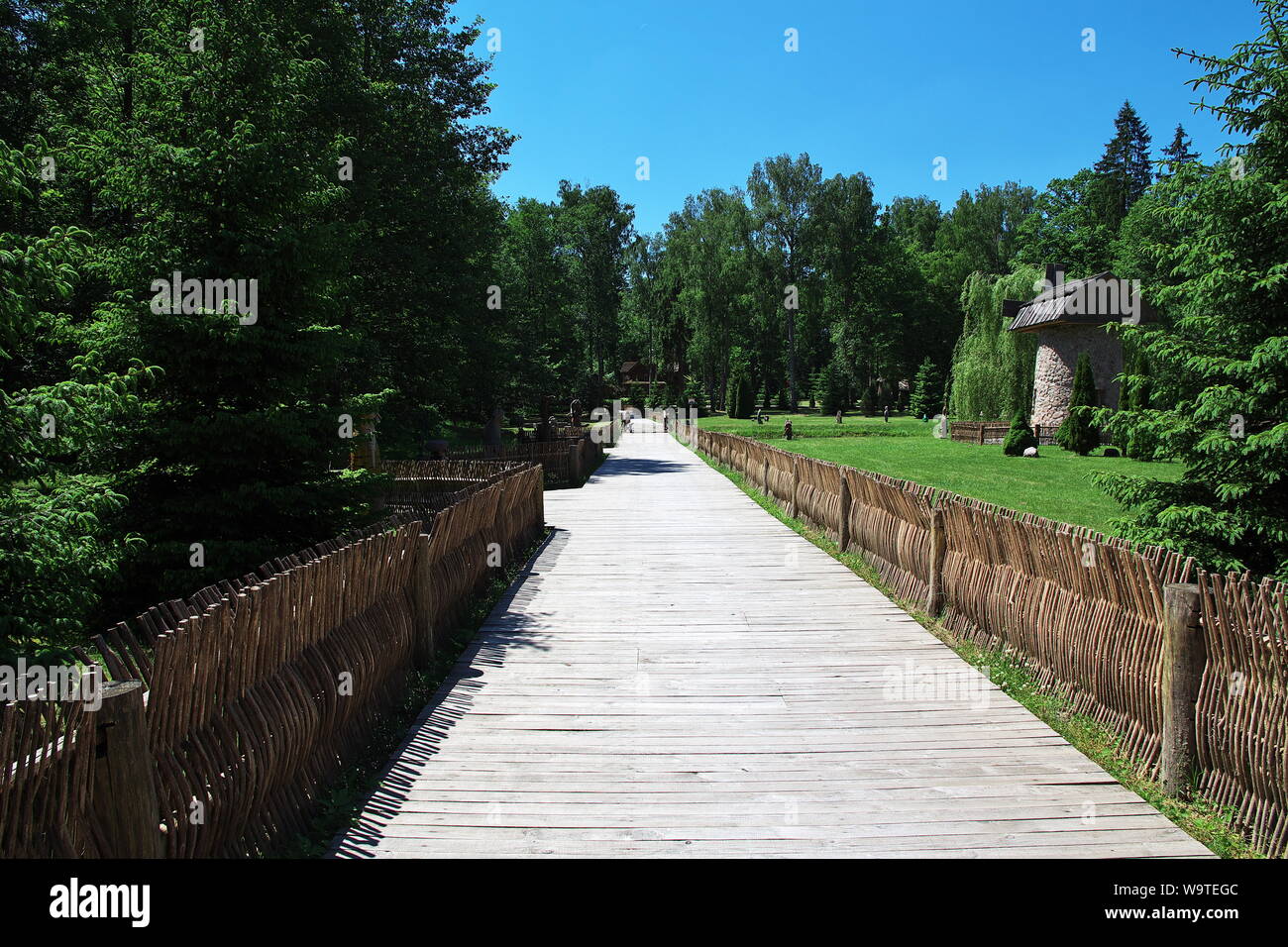Santa Claus estate in Belarus Stock Photo Alamy