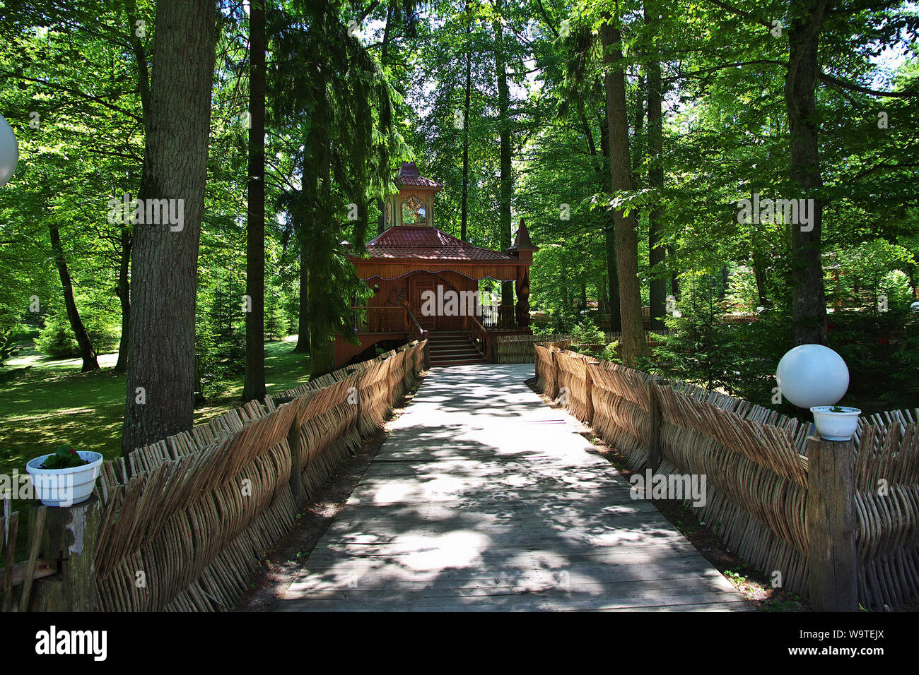 Santa Claus estate in Belarus Stock Photo Alamy
