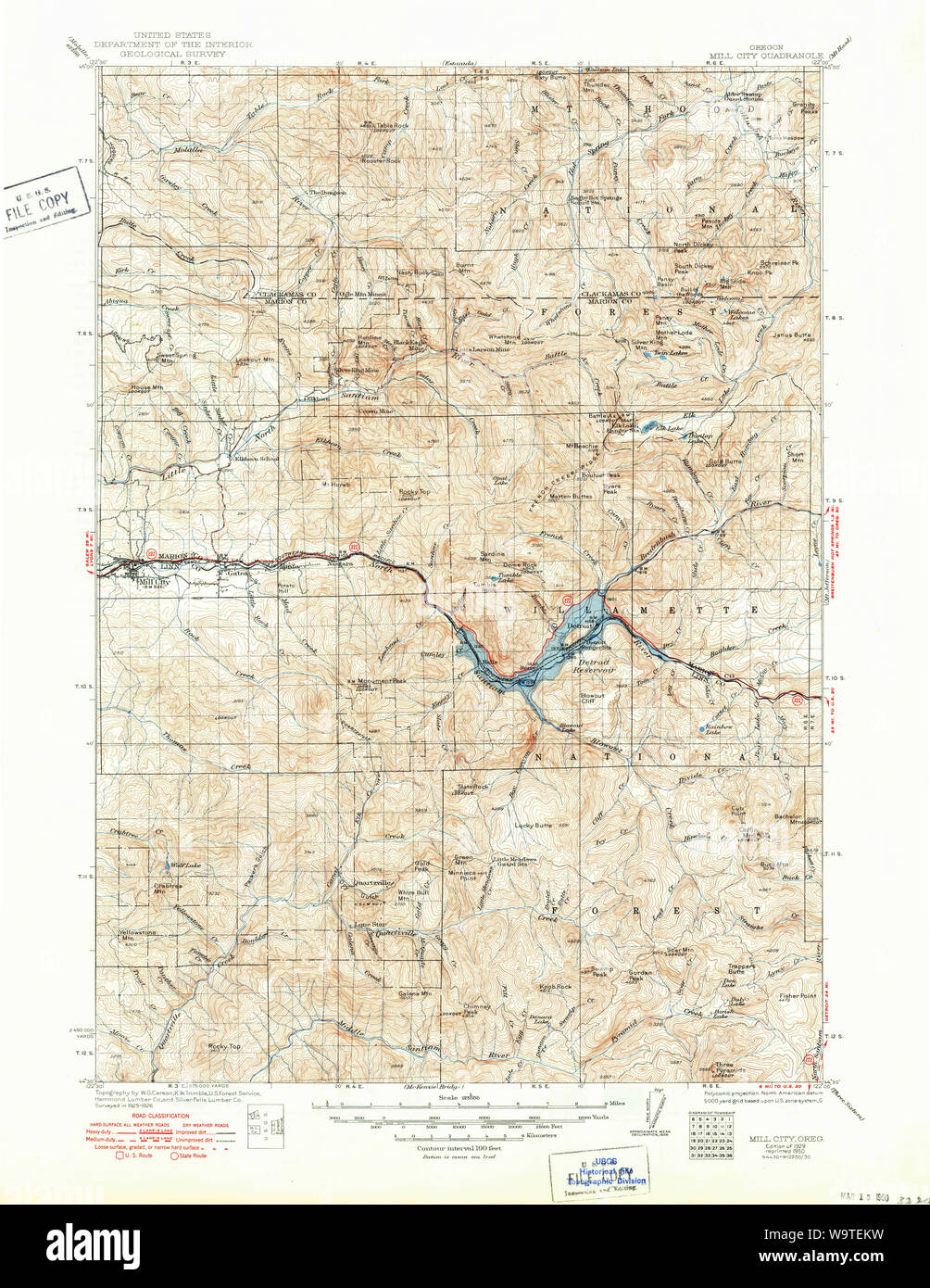 Mill City Oregon Map Map Of Mill City Oregon Hi-Res Stock Photography And Images - Alamy