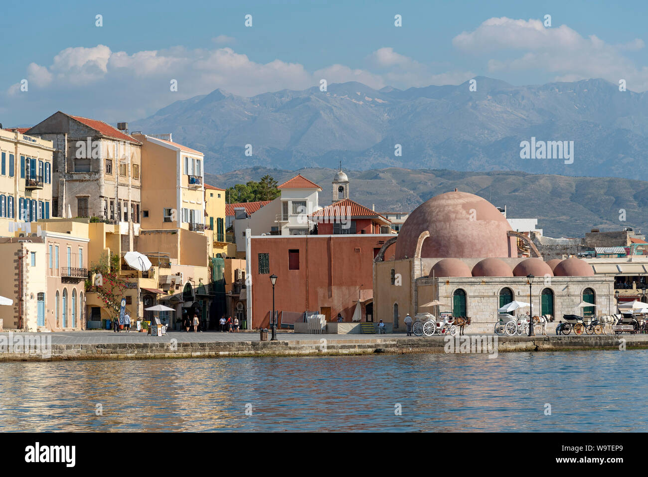 Chania, Crete, Greece, Mosque of the Janissaries on the waterfront of