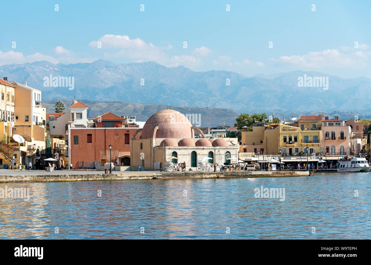 Chania, Crete, Greece, Mosque of the Janissaries on the waterfront of