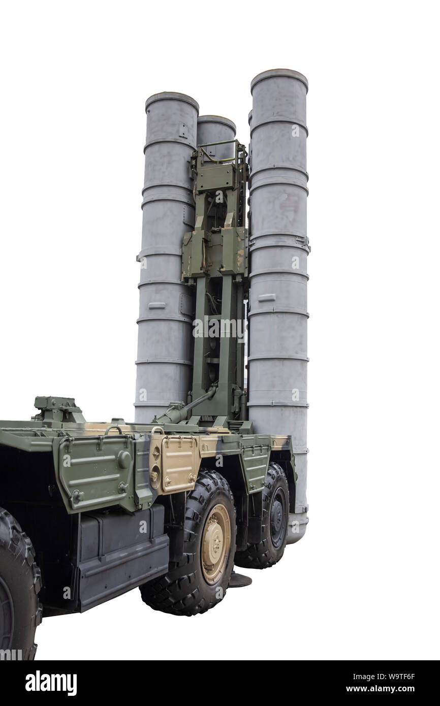 Rocket complex S300 on a white background, isolate Stock Photo Alamy
