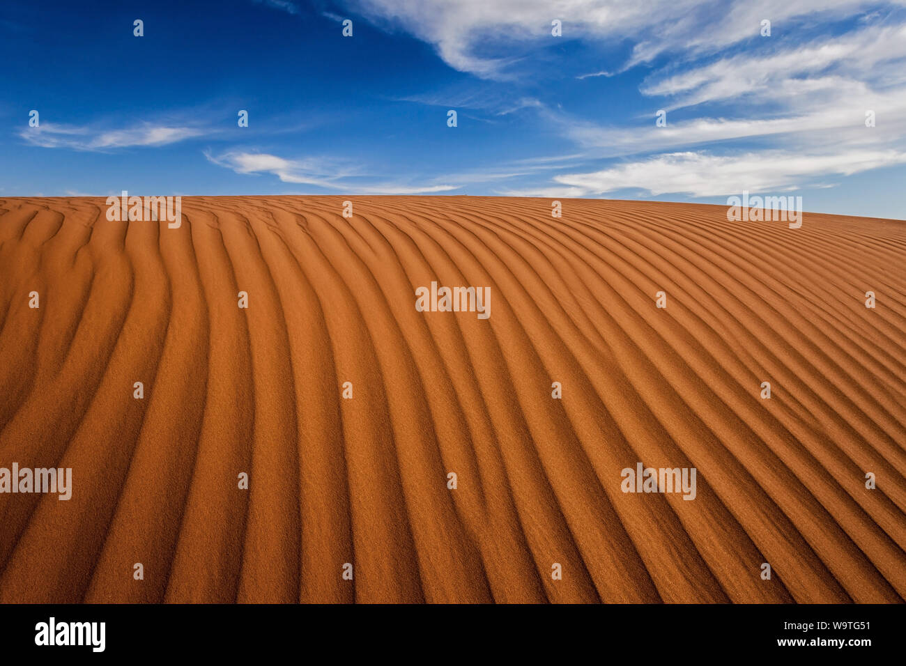 Close-up of a sand dune in the desert, Riyadh, Saudi Arabia Stock Photo