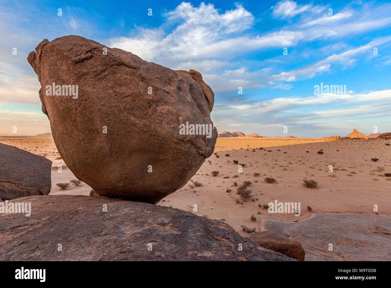 Boulders in the desert, Riyadh, Saudi Arabia Stock Photo