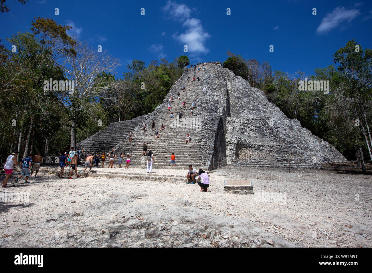 Yucatan, Mexico. Coba Maya ruins, March 20 2017 tourist Stock Photo