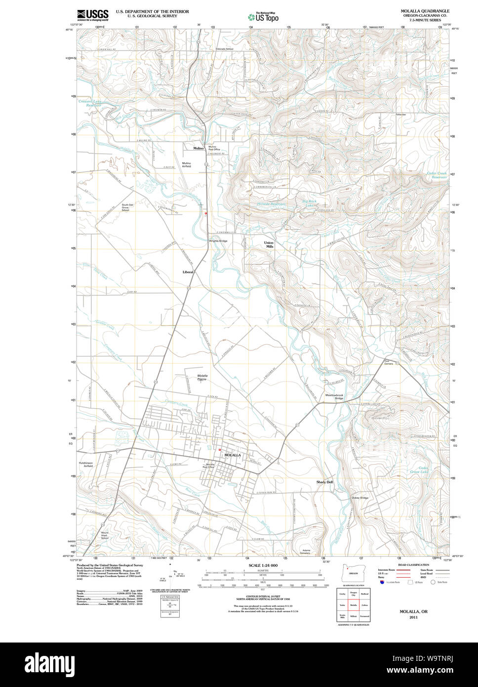 Molalla map Cut Out Stock Images & Pictures Alamy