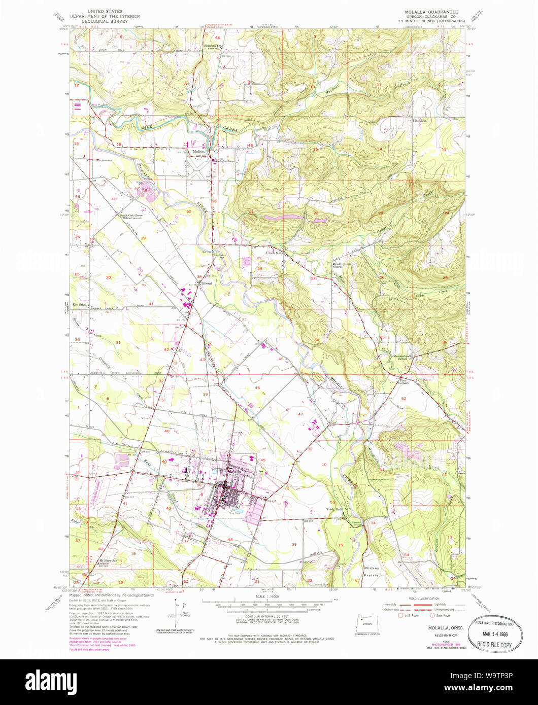 Map of molalla hires stock photography and images Alamy