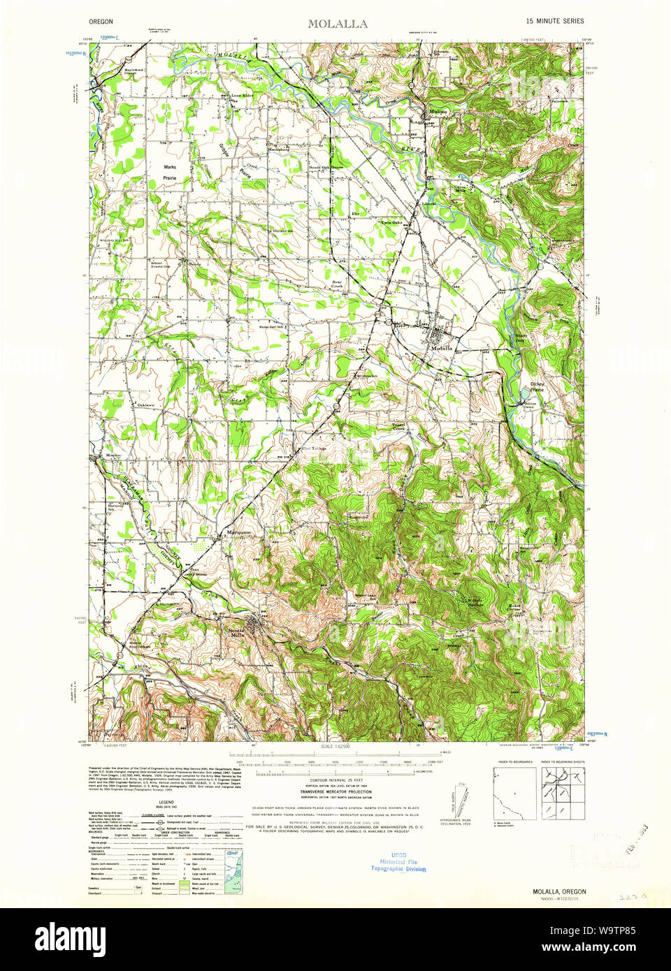 Map of molalla oregon hires stock photography and images Alamy