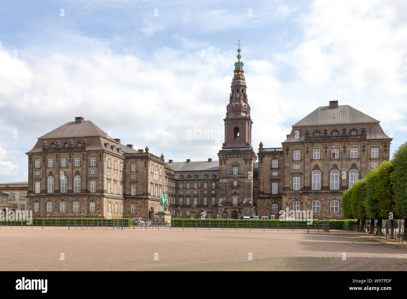 Christiansborg Palace Copenhagen;  exterior; the seat of  the Danish Parliament, Slotsholmen, Copenhagen, Denmark Scandinavia Europe Stock Photo