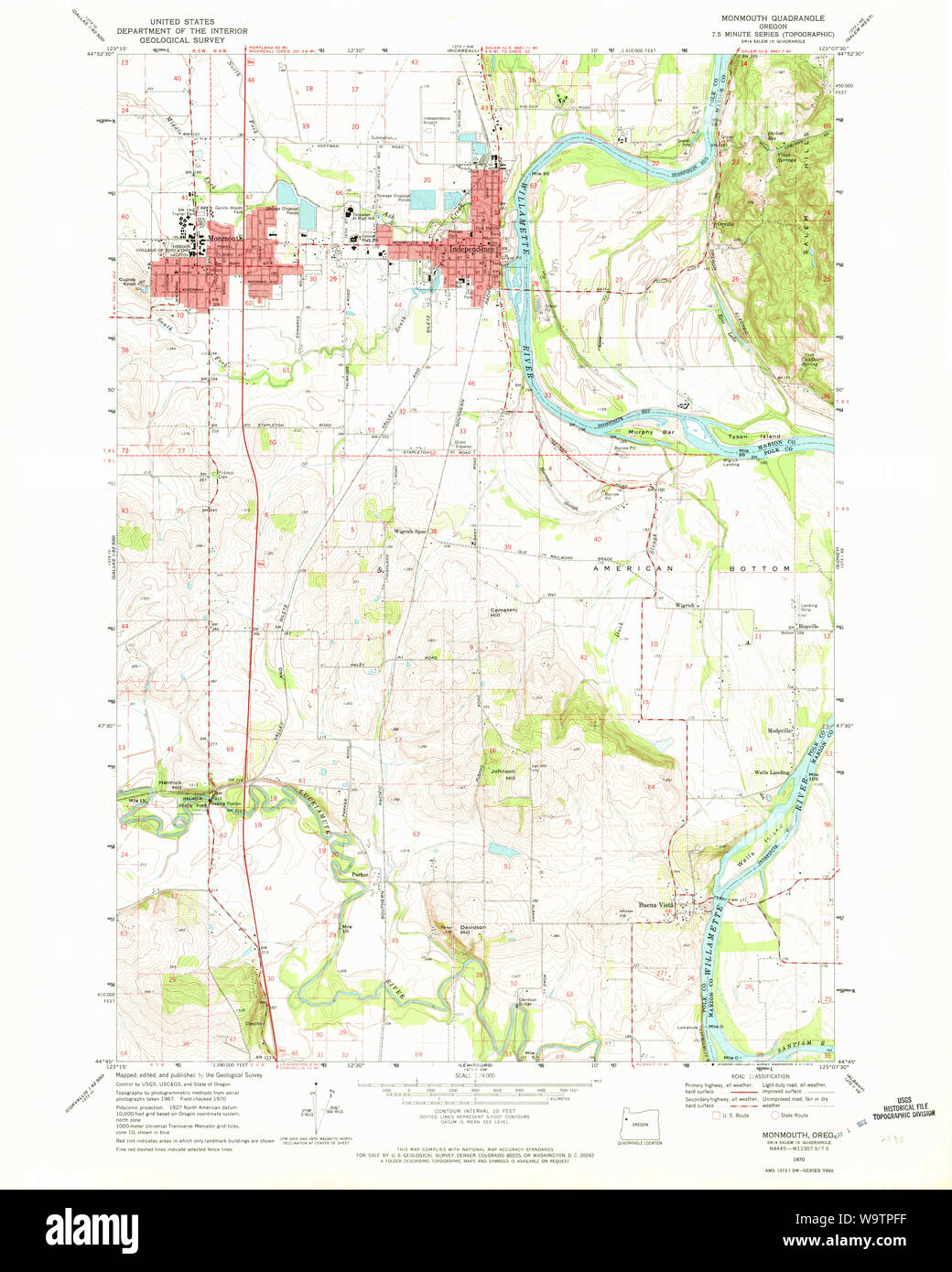 Map of monmouth oregon hires stock photography and images Alamy