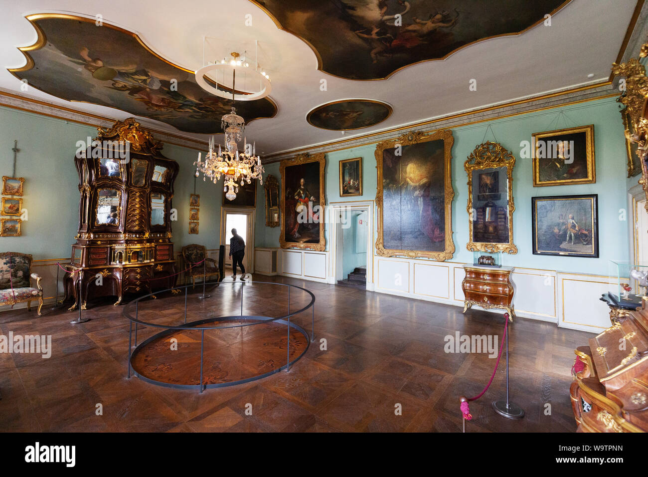 Rosenborg Castle interior room, The Rose, on the first floor, Rosenborg Castle Copenhagen Denmark Europe Stock Photo