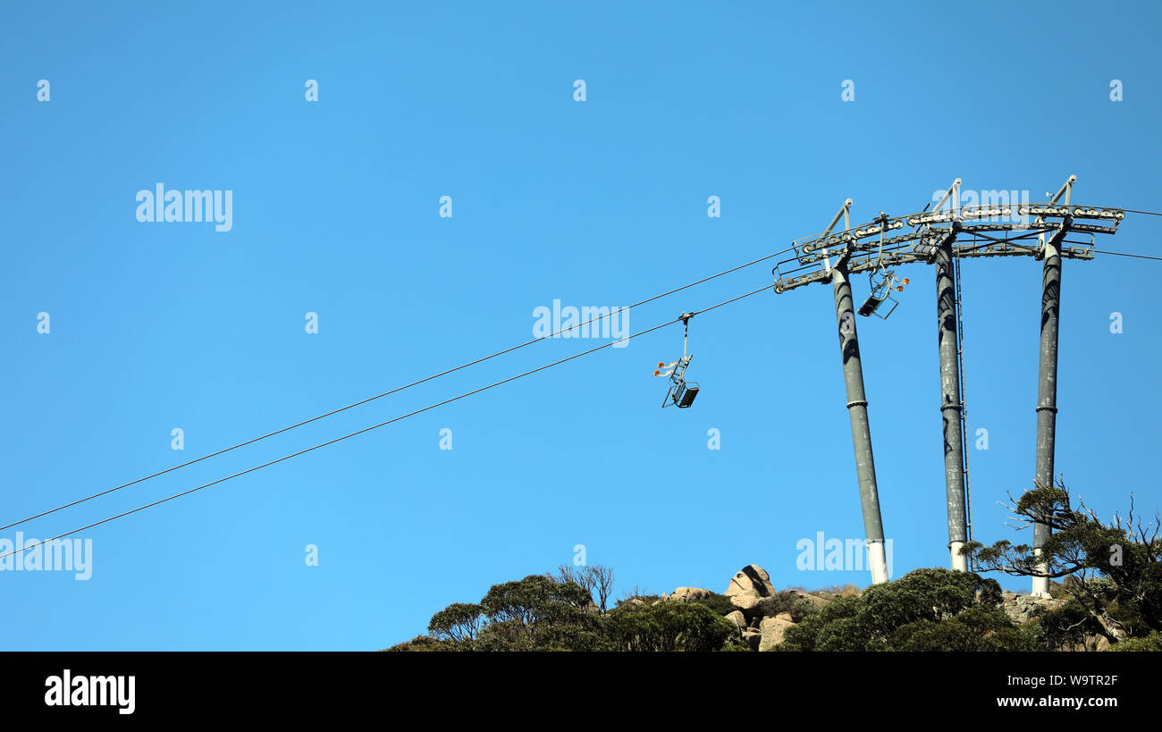 Chair lift cable car mountain railway in the mountains Stock Photo Alamy