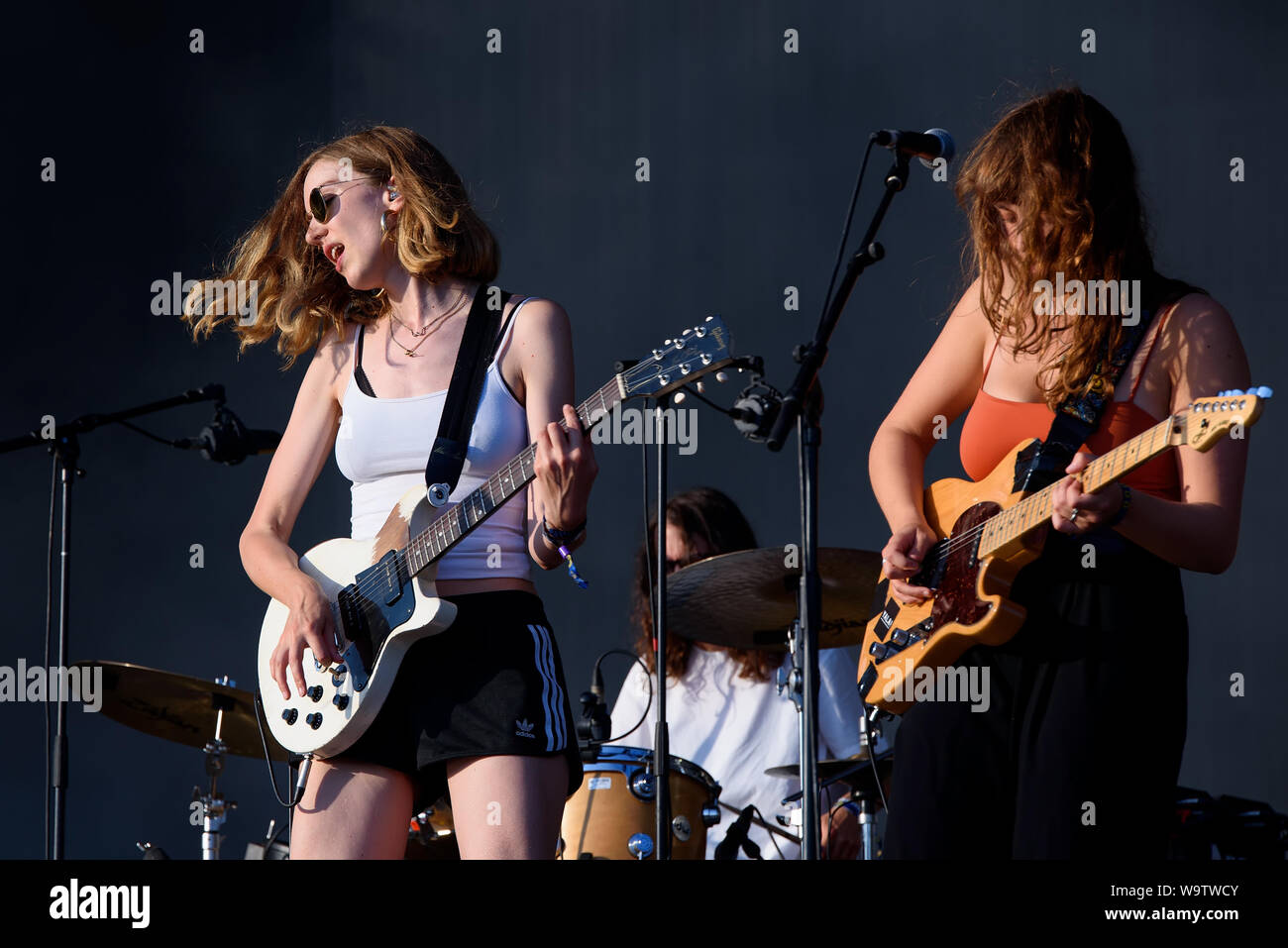 BENICASSIM, SPAIN - JUL 19: The Big Moon (indie music band) perform in concert at FIB (Festival Internacional de Benicassim) Festival on July 19, 2019 Stock Photo