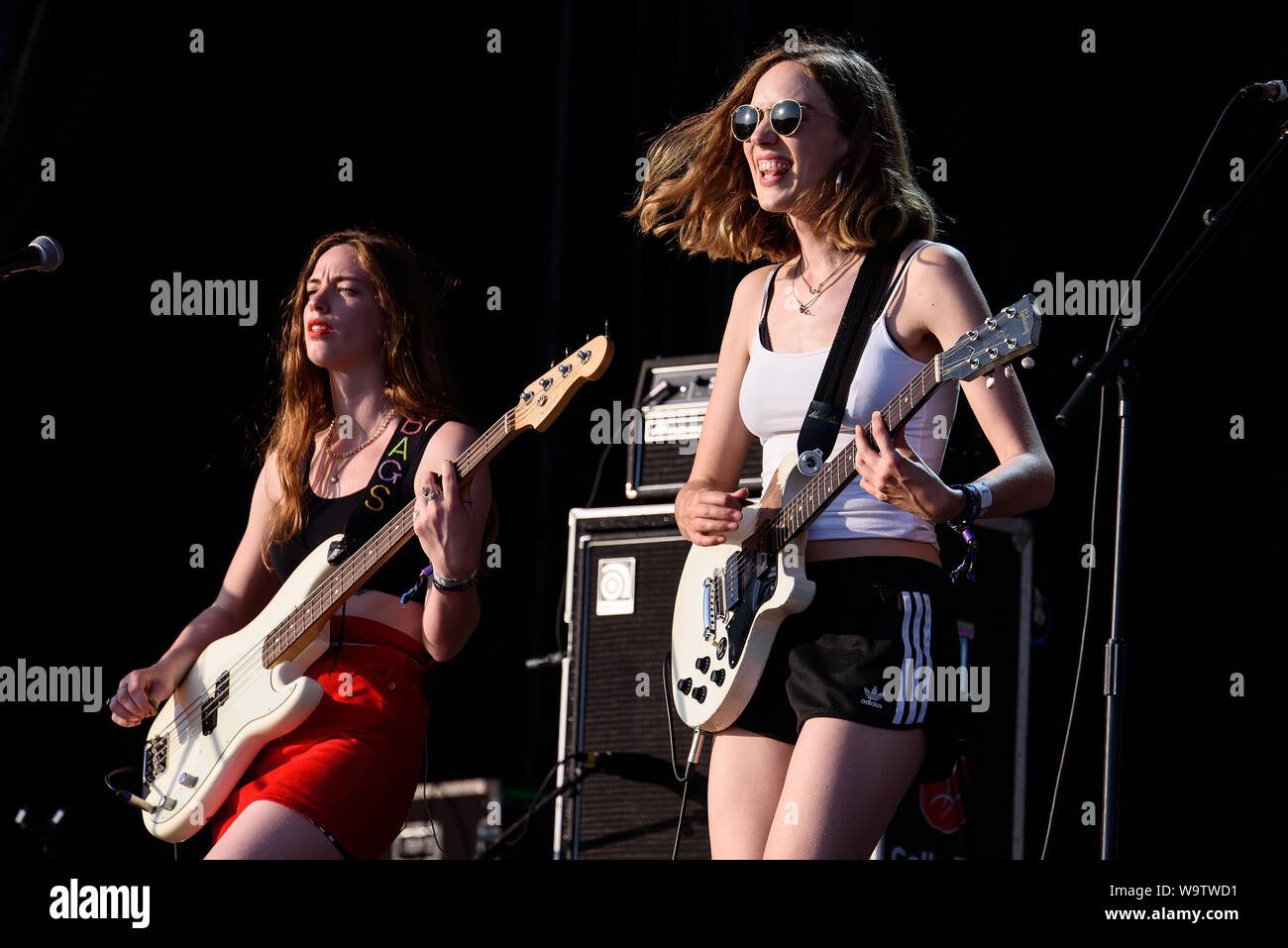 BENICASSIM, SPAIN - JUL 19: The Big Moon (indie music band) perform in concert at FIB (Festival Internacional de Benicassim) Festival on July 19, 2019 Stock Photo