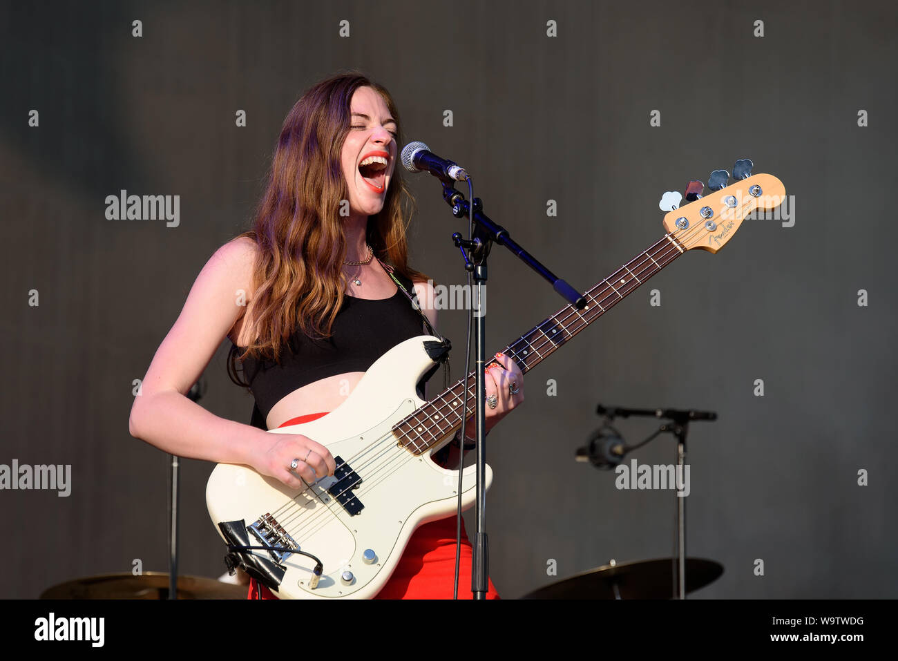 BENICASSIM, SPAIN - JUL 19: The Big Moon (indie music band) perform in concert at FIB (Festival Internacional de Benicassim) Festival on July 19, 2019 Stock Photo