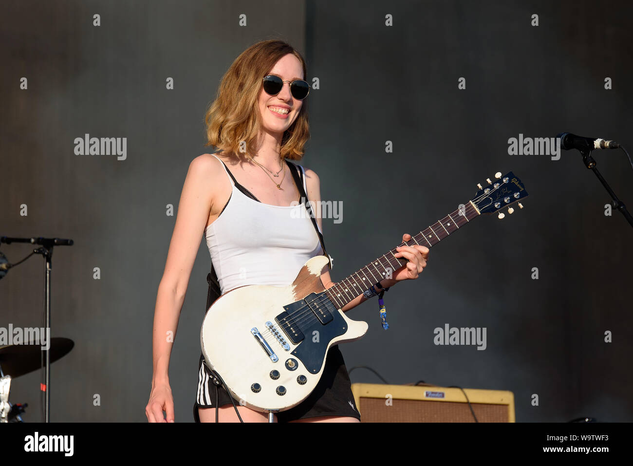 BENICASSIM, SPAIN - JUL 19: The Big Moon (indie music band) perform in concert at FIB (Festival Internacional de Benicassim) Festival on July 19, 2019 Stock Photo