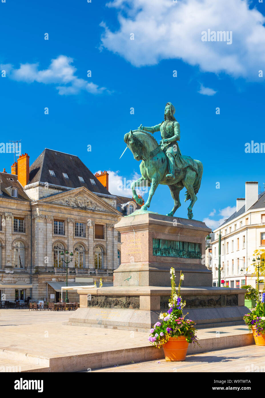 Monument of Jeanne d'Arc on Place du Martroi in Orleans, France Stock Photo