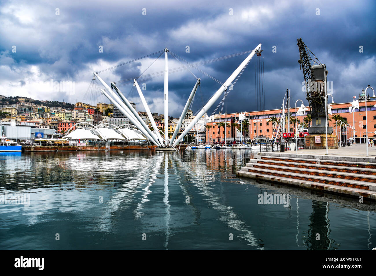 Port of Genoa, Genoa, Genova, Italy, Italia Stock Photo