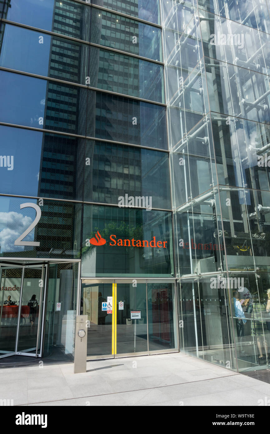 Headquarters of Santander Bank, Triton Square, London, UK Stock Photo