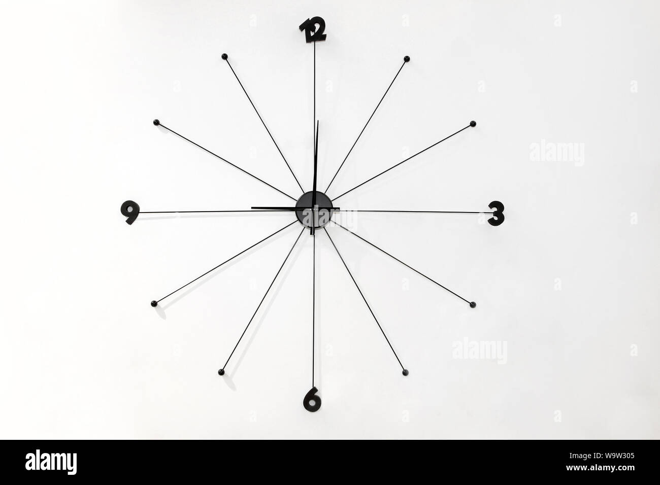 Minimalistic design of contemporary style wall clock Stock Photo Alamy