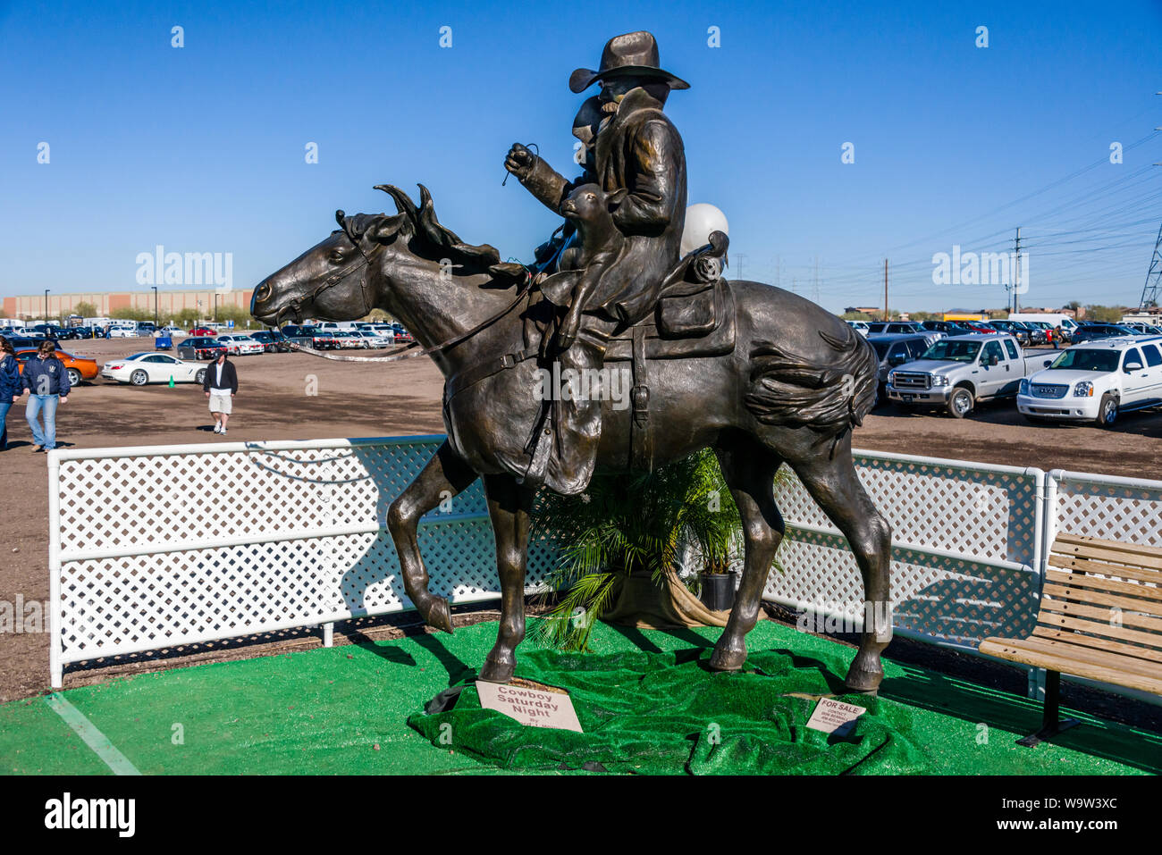 Scottsdale Arabian Horse Show Statue Stock Photo Alamy