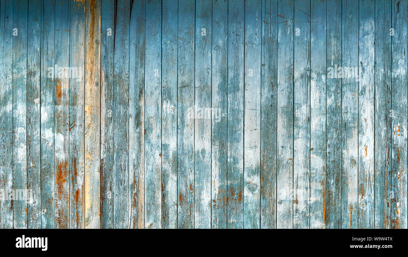 Old painted wooden wall, painted boards - texture background Stock Photo