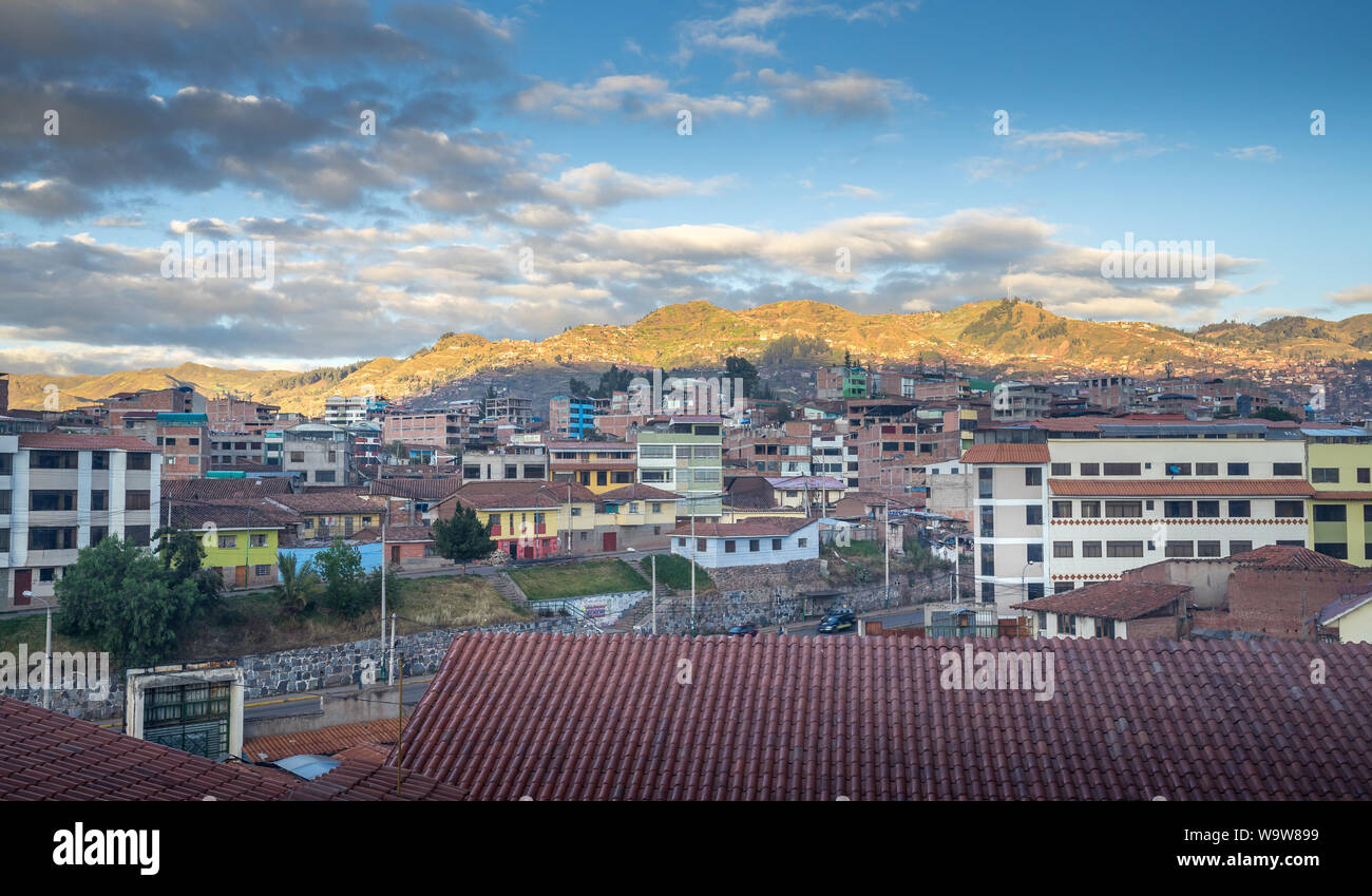 Panorama view of Puno Region Stock Photo