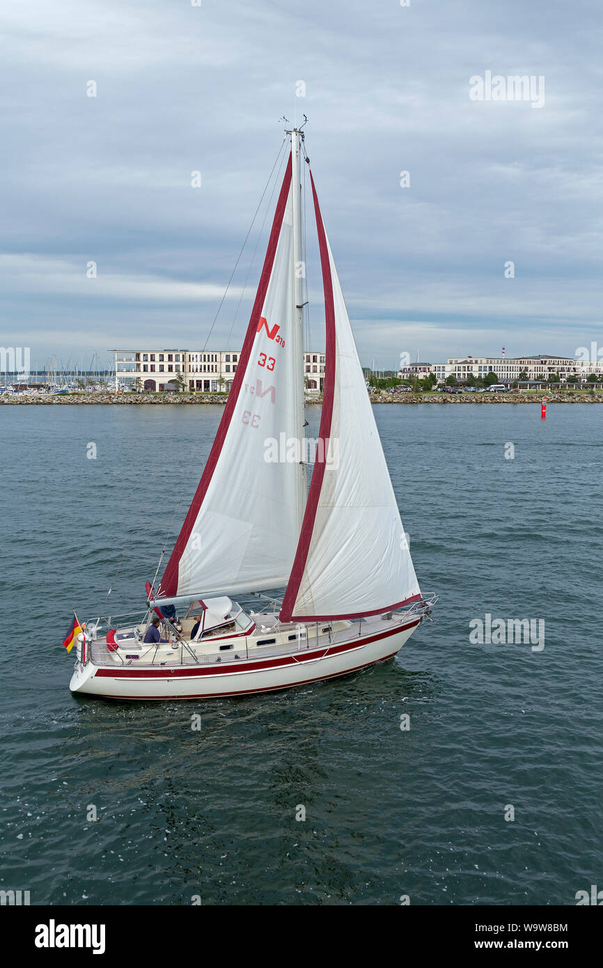 sailing boat, Hanse-Sail, Warnemünde, Rostock, Mecklenburg-West Pomerania, Germany Stock Photo