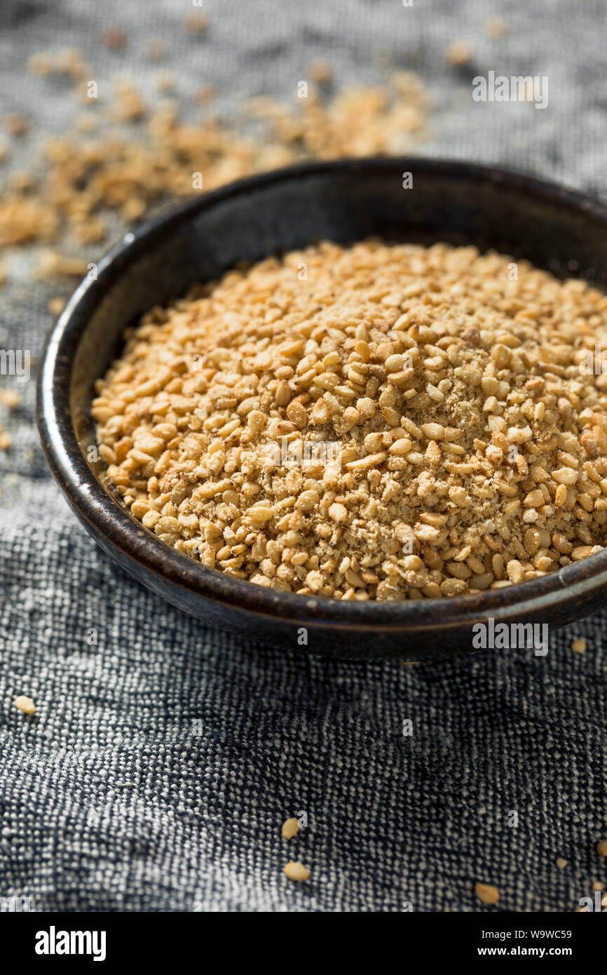 Organic Toasted Garlic Gomasio Sesame Seeds with Salt Stock Photo Alamy