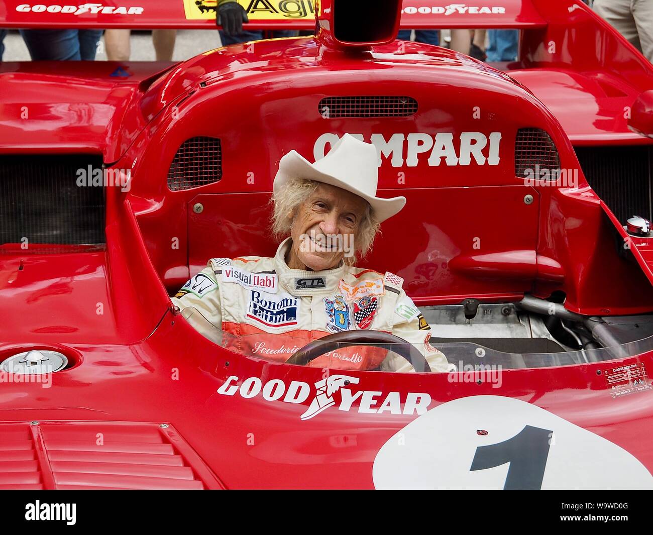Arturo Merzario, famous formula one racing driver, who rescued Niki Lauda  out of his burning car Stock Photo - Alamy