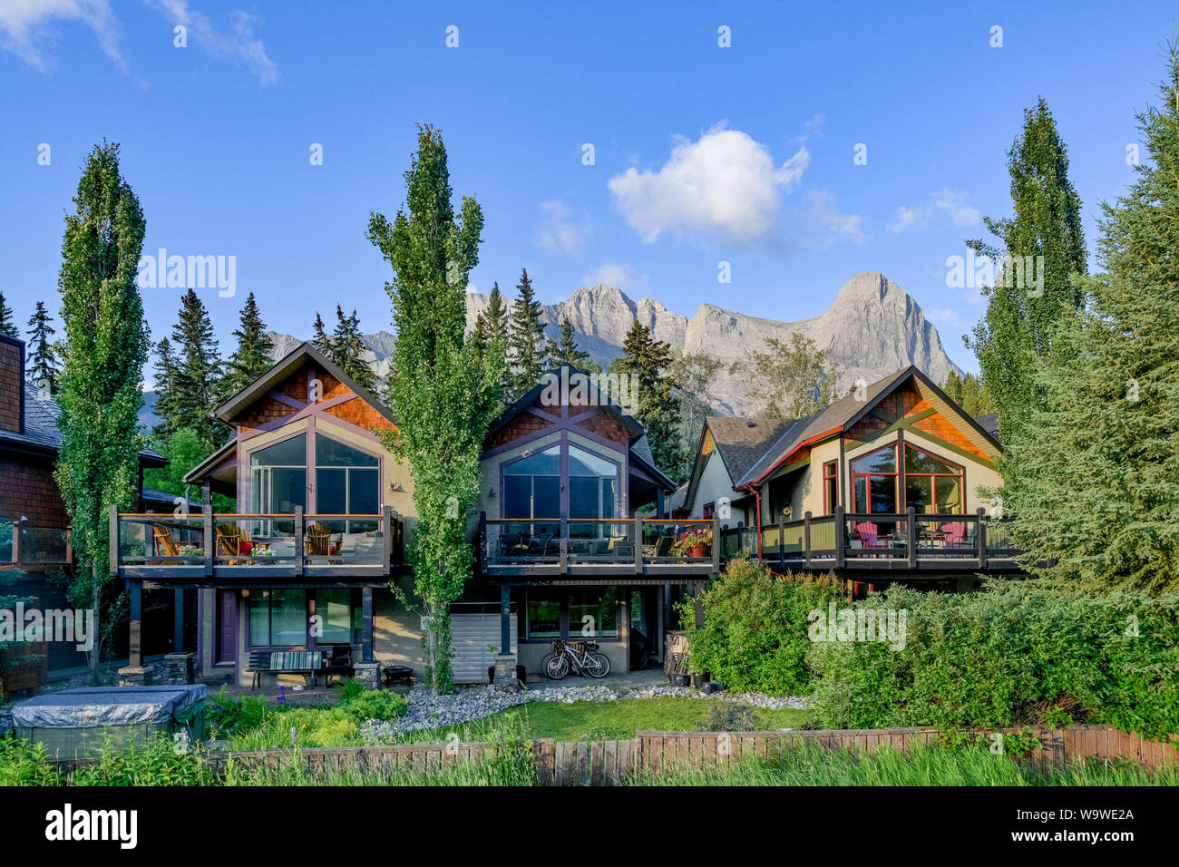 Luxury homes, Canmore, Alberta, Canada Stock Photo Alamy