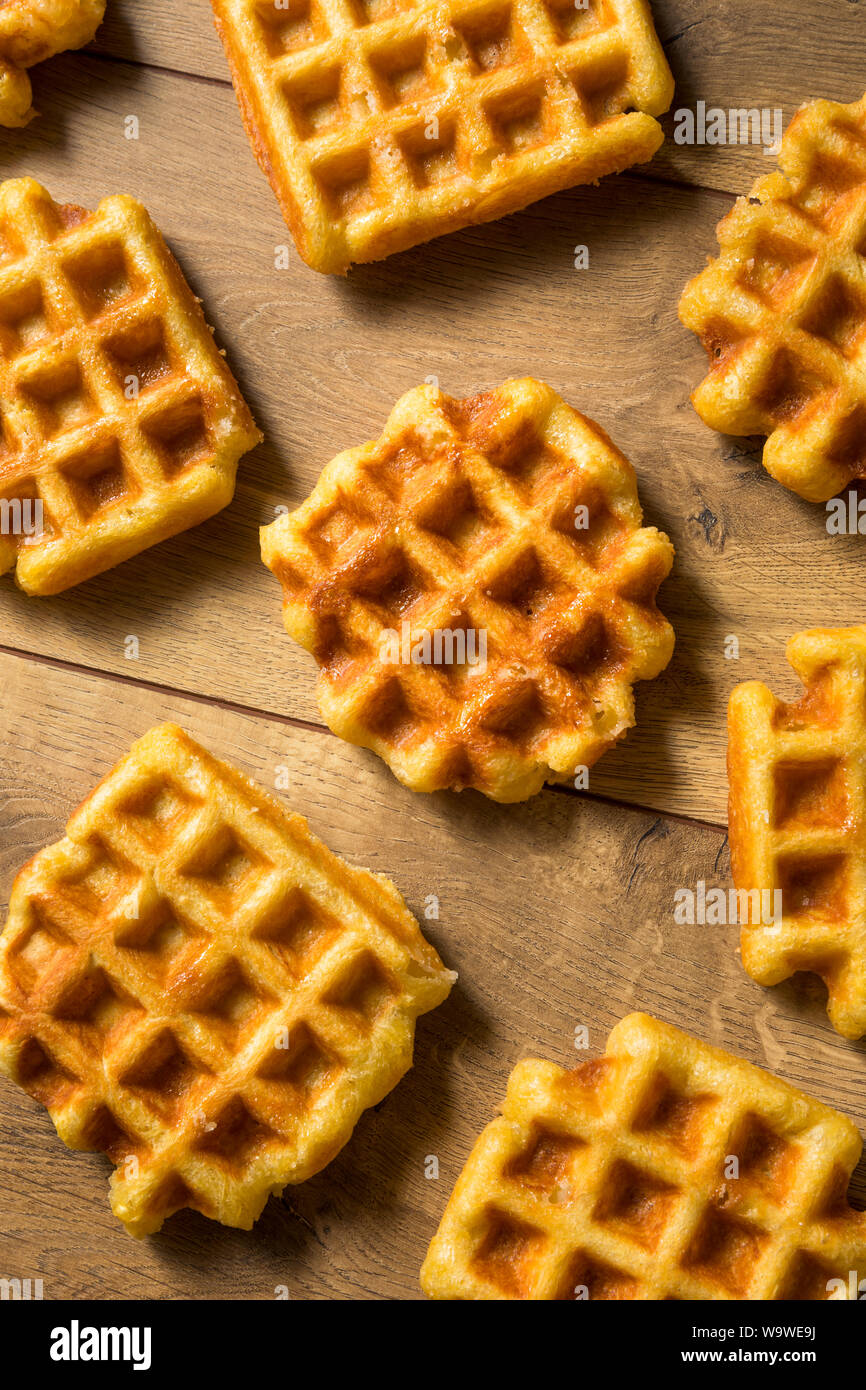 Homemade Belgian Sugar Waffles Ready to Eat Stock Photo Alamy